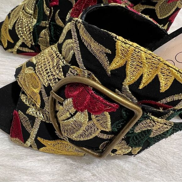 Sole Society Embroidered Bold Floral Design Mule -- 7 - Picture 4 of 10